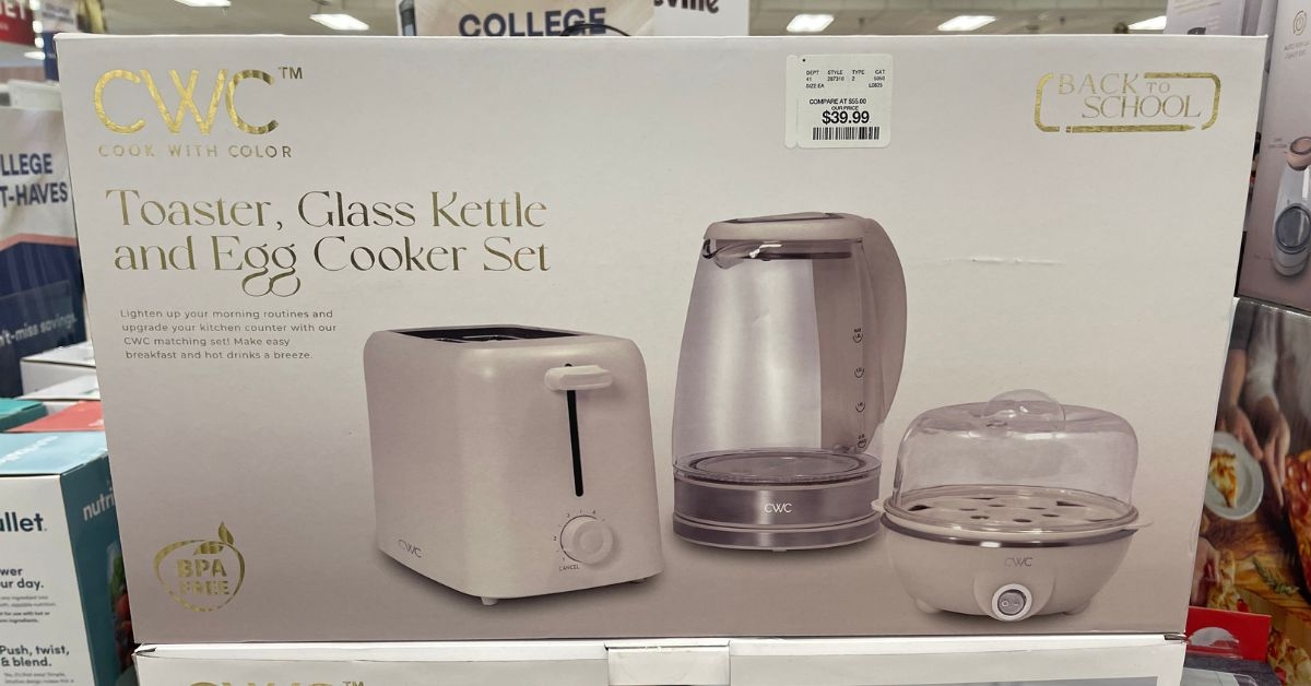 glass kettle and egg cooker set