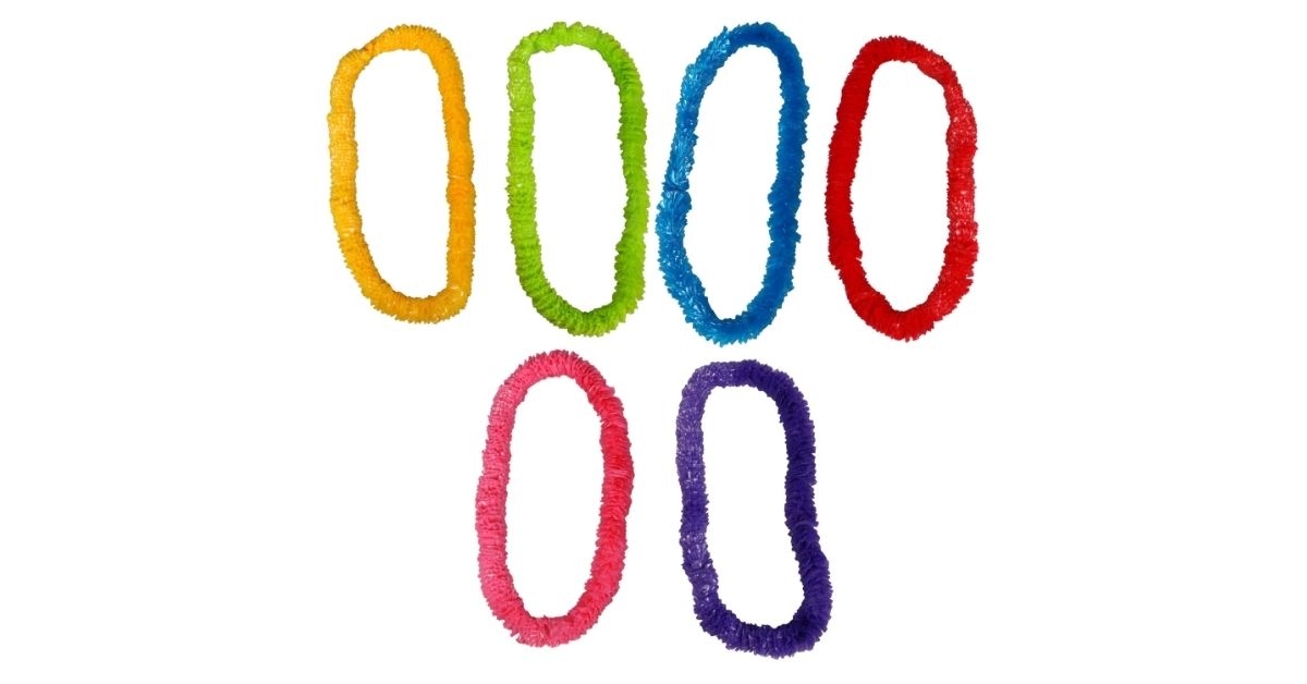 assorted plastic luau leis