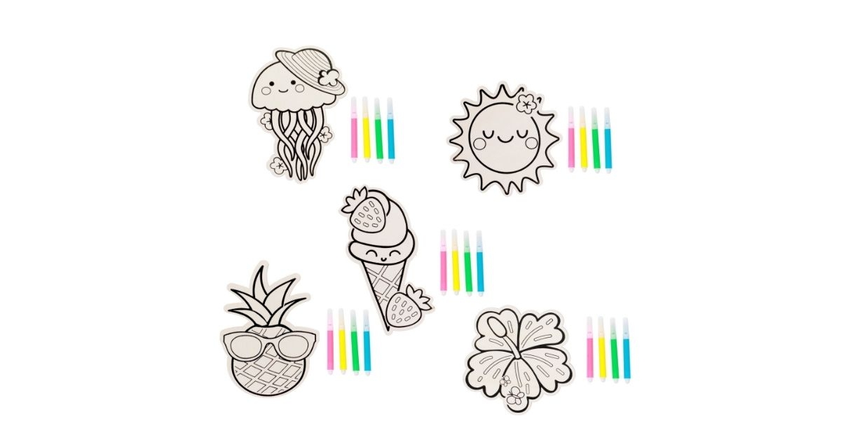 color your own summer decor marker kit