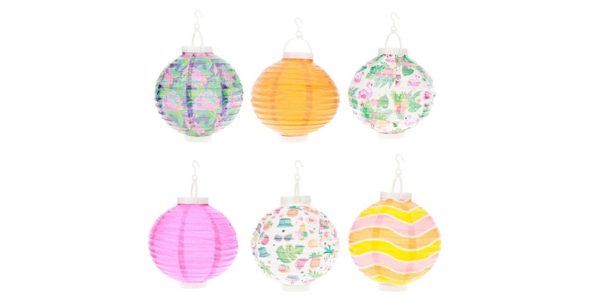 luau led paper lanterns