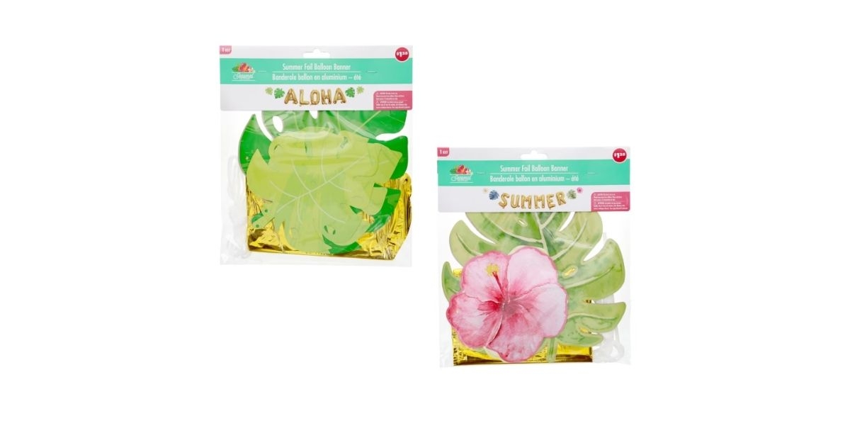 summer foil balloon banner party decoration kit