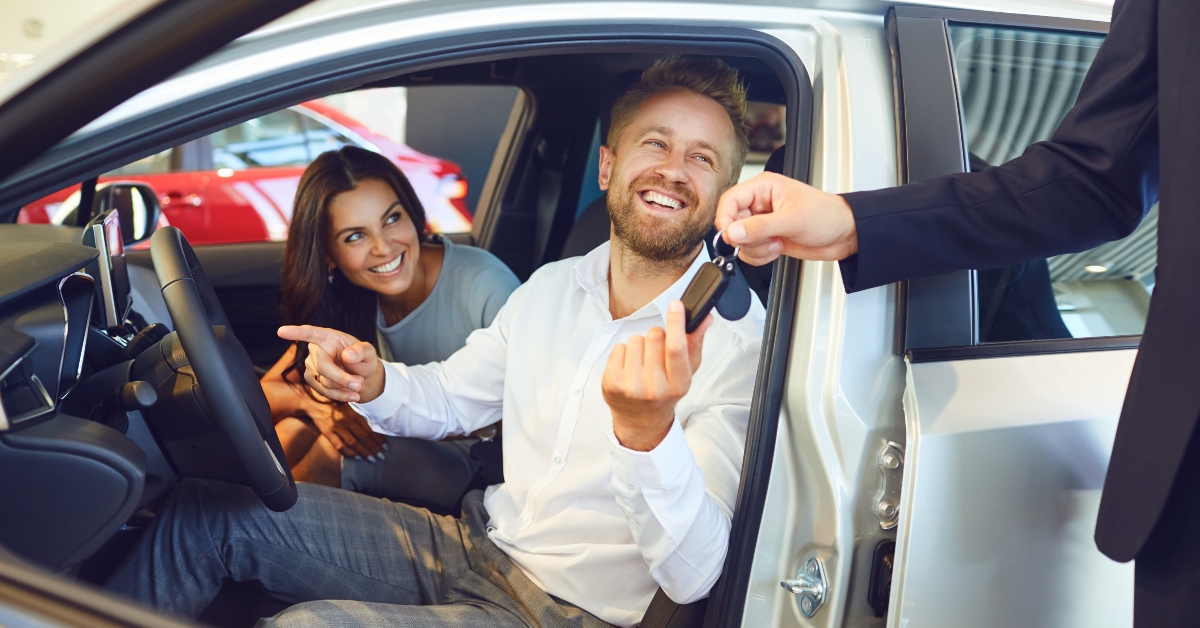 couple bought a new car