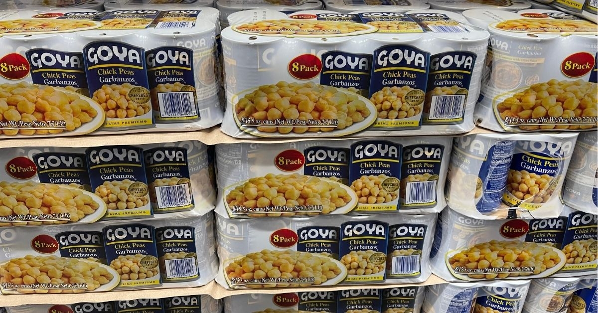a display of goya chickpeas
