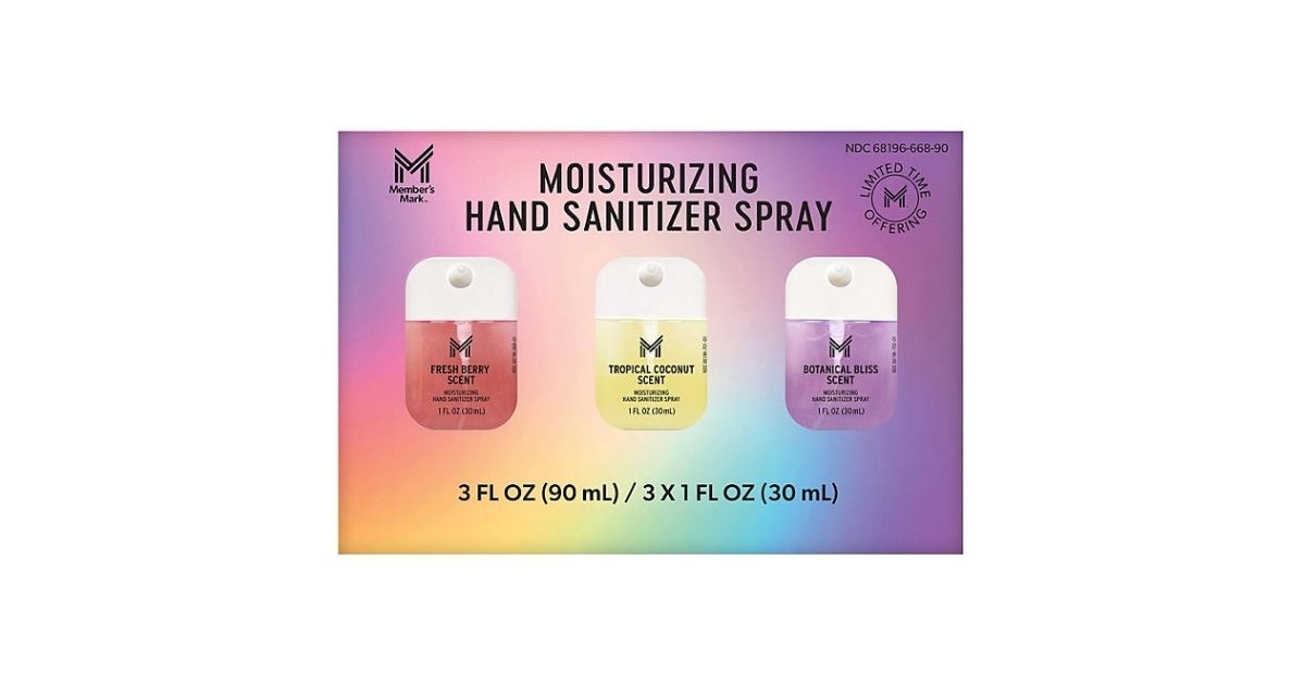 a hand sanitizer spray