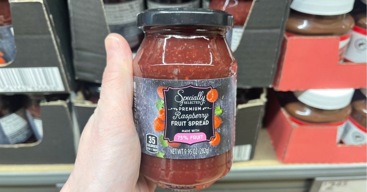 bottle of raspberry fruit spread