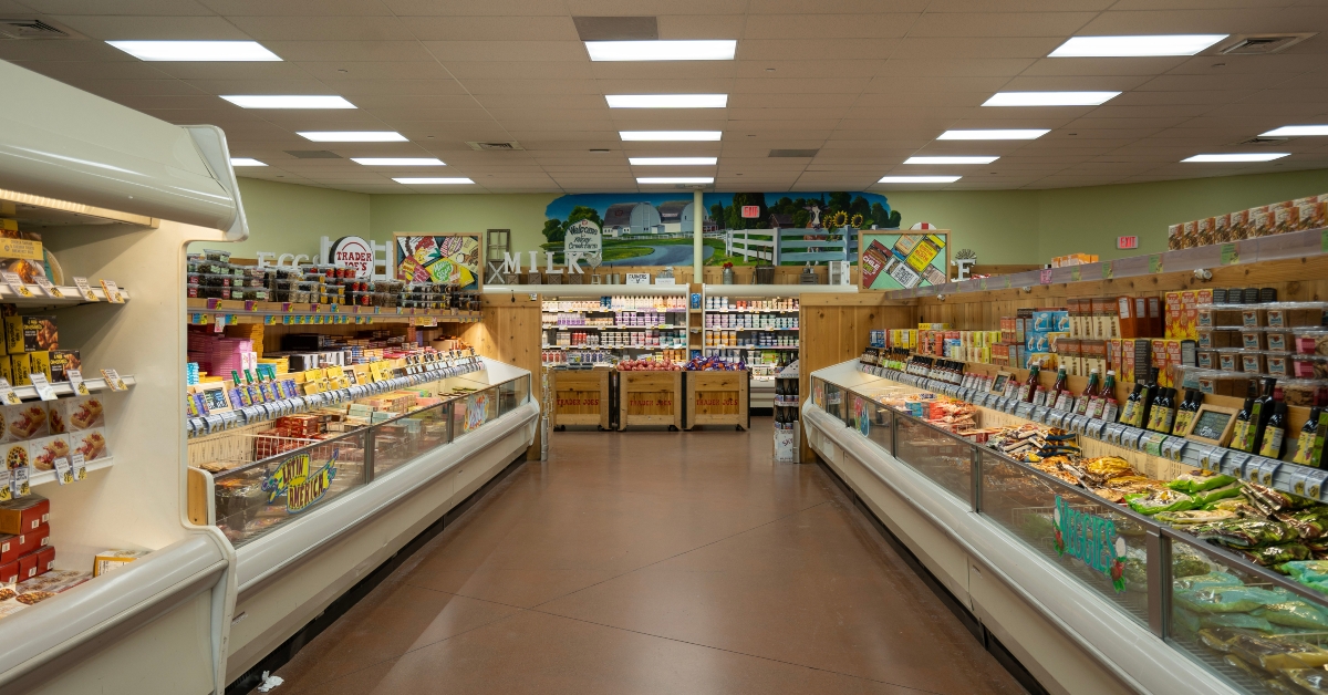 interior view of a trader joes store