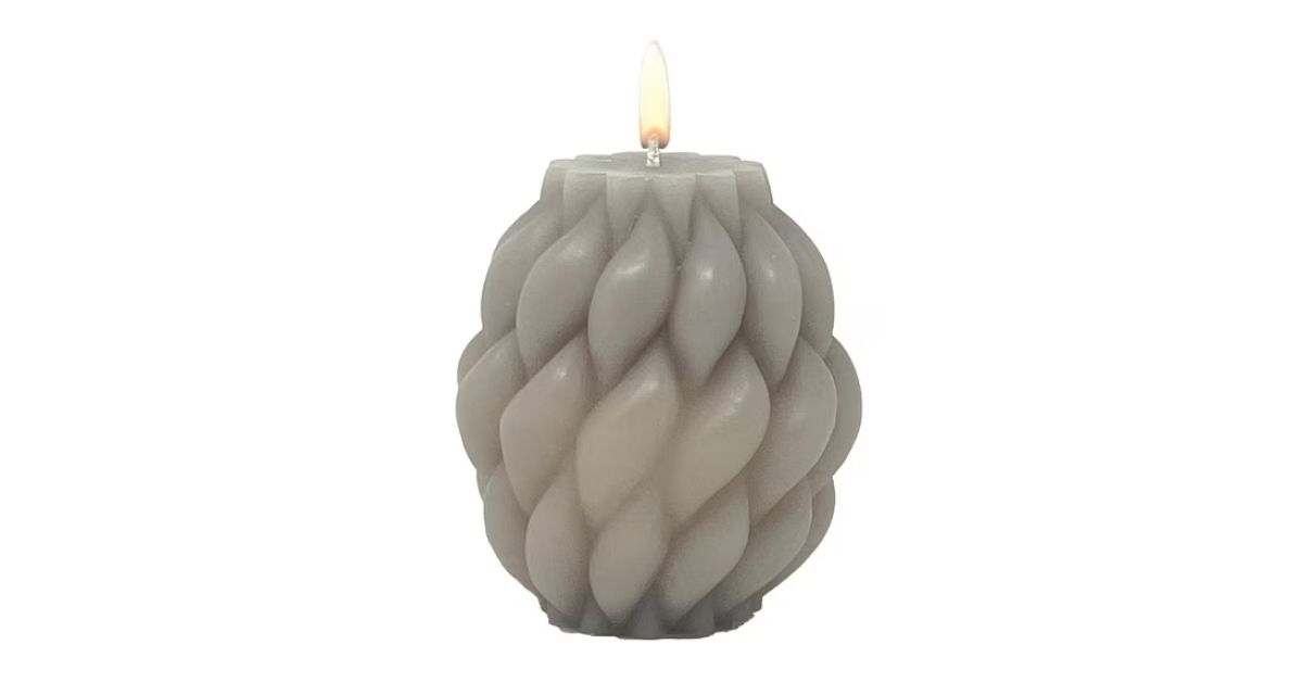 braided pillar candle