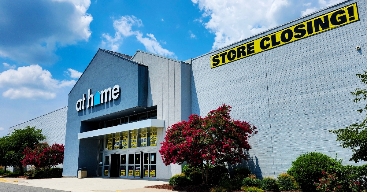 at home store closing sign