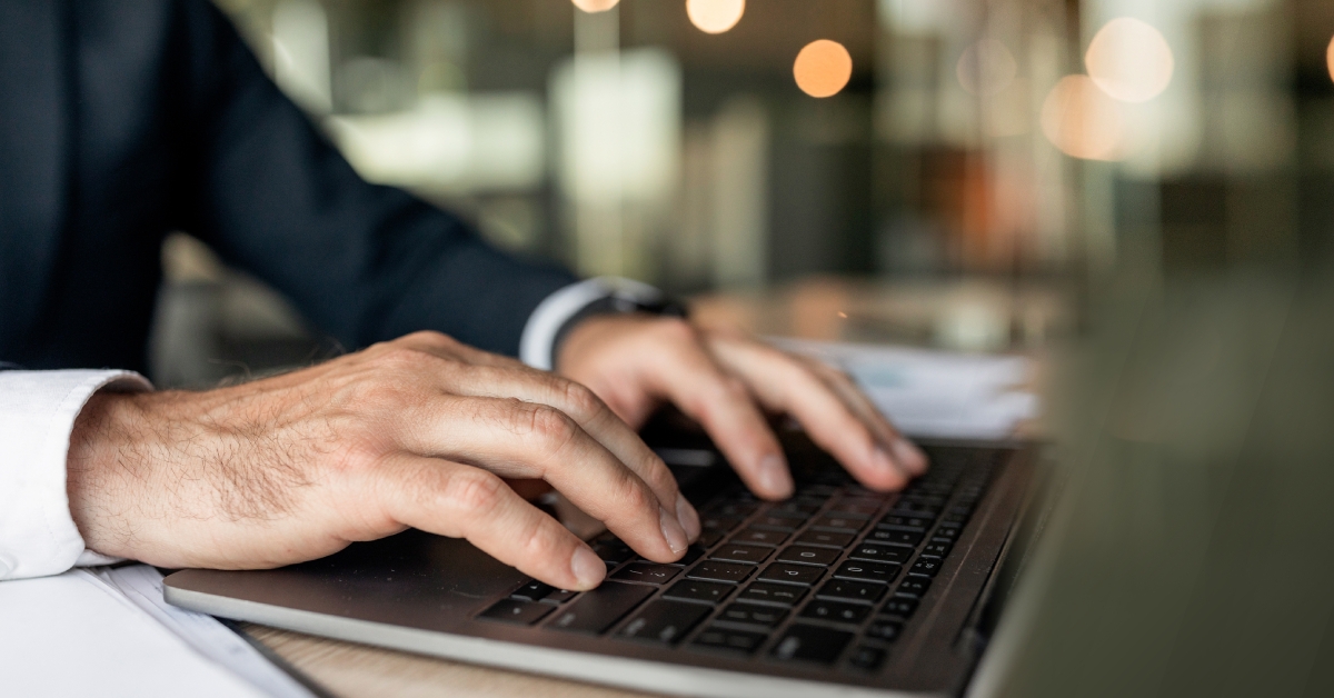 businessman using laptop