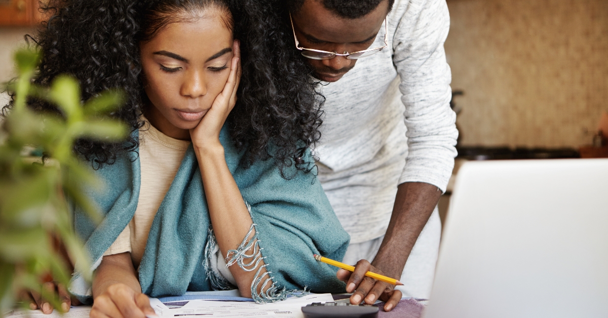 couple calculating their bills