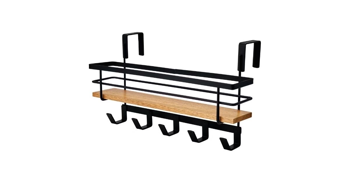 shelf rack with hooks