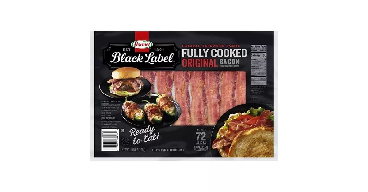 black label fully cooked bacon