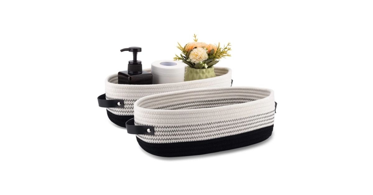 cotton rope small woven basket