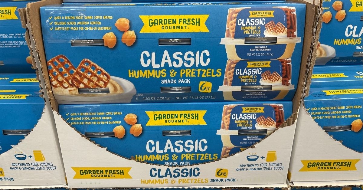 classic hummus and pretzels snack pack