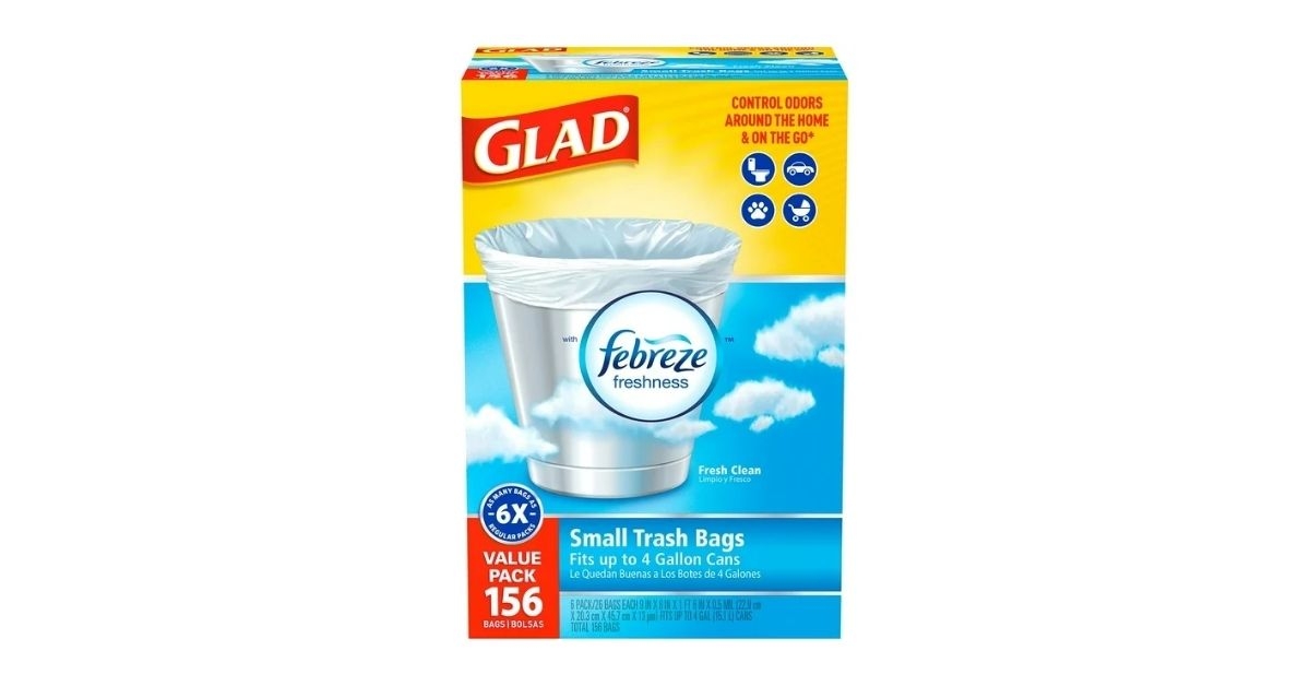 a pack of white trash bags