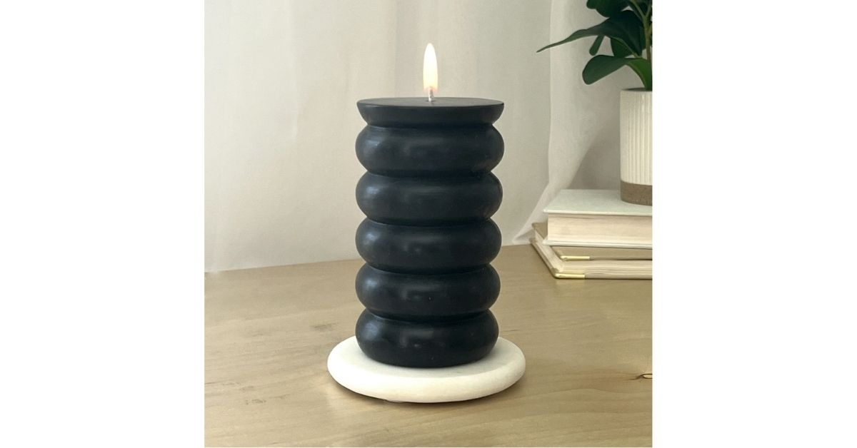 single wick bubble pillar candle