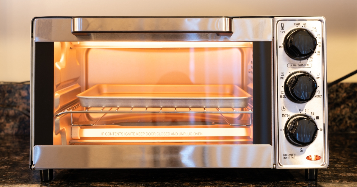 Stainless steel modern design toaster oven
