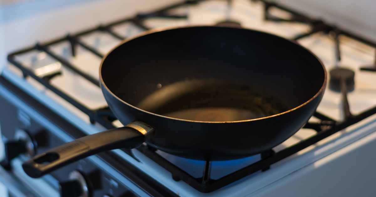 close-up photo of a wok