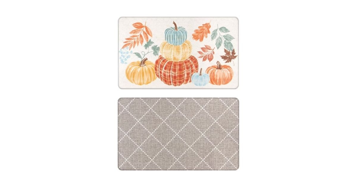 reversible pumpkin comfort mat