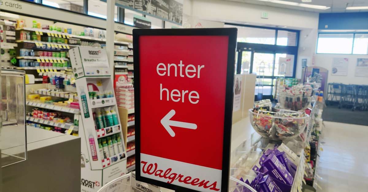pharmacy store sign indicating entrance