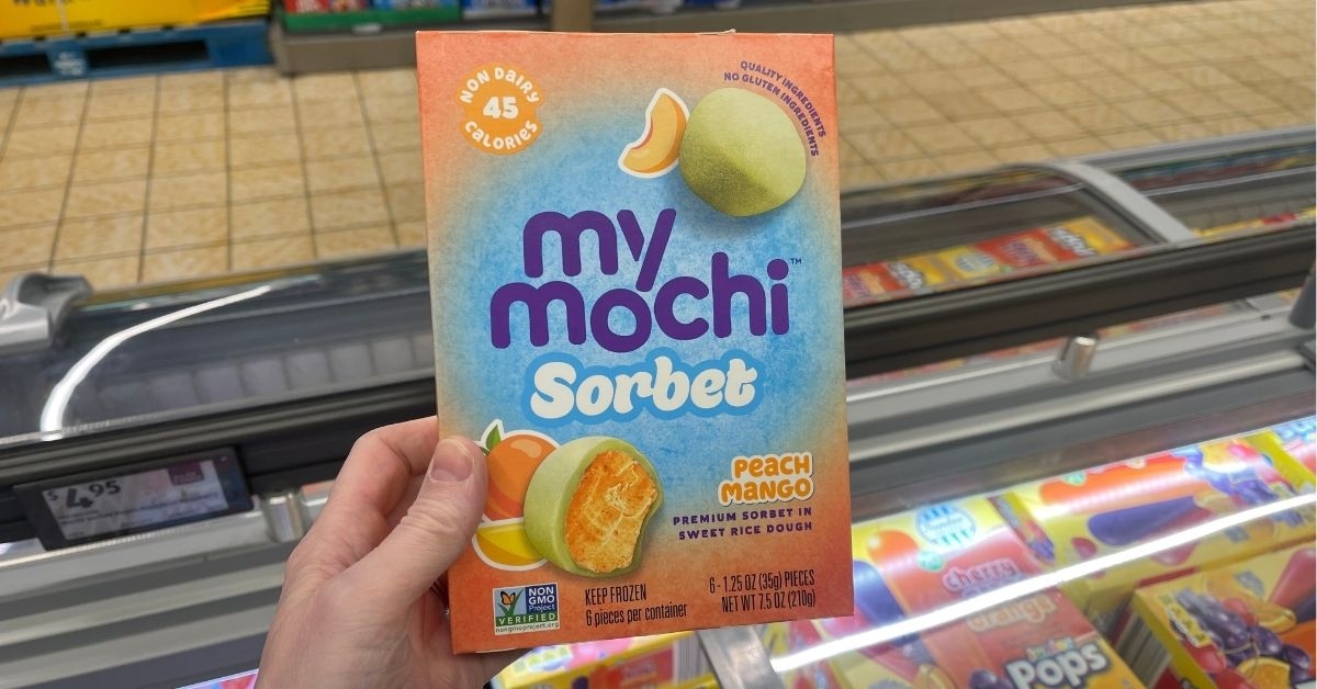 peach mango sorbet in pack