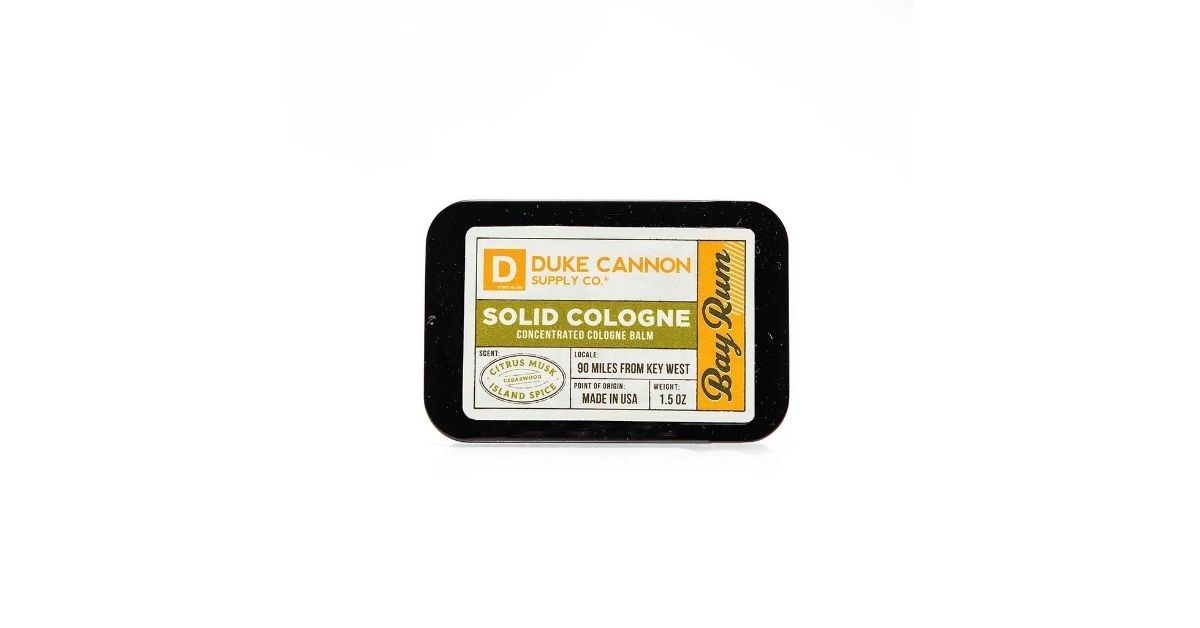 cannon bay rum solid cologne