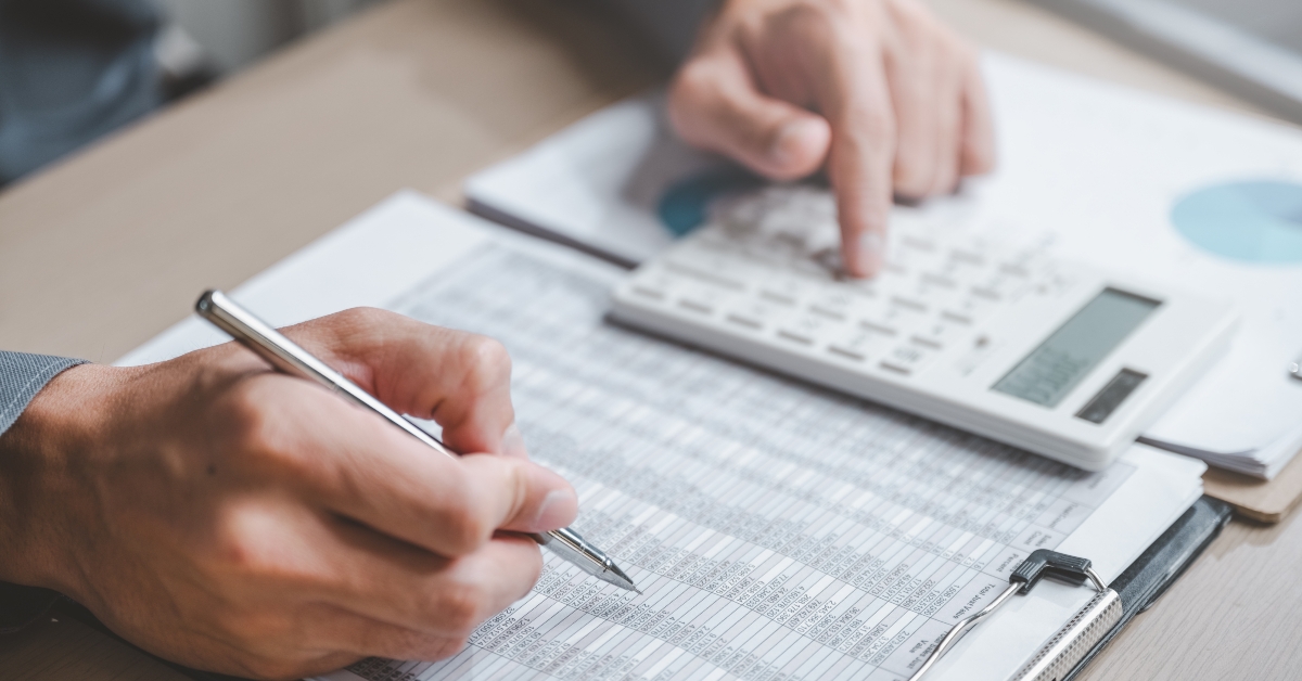 Accountant managing payroll tax