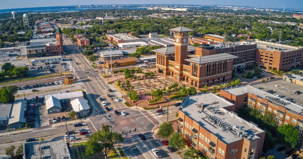 aerial view of grapevine texas