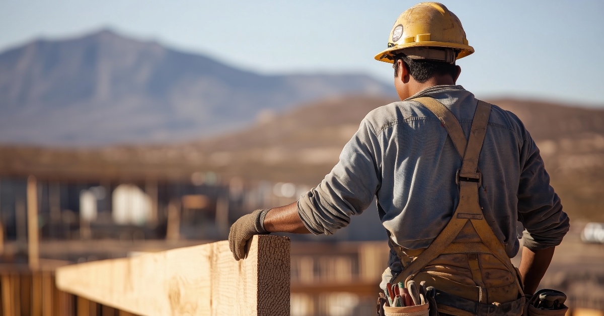 construction workers focus on erecting residential buildings