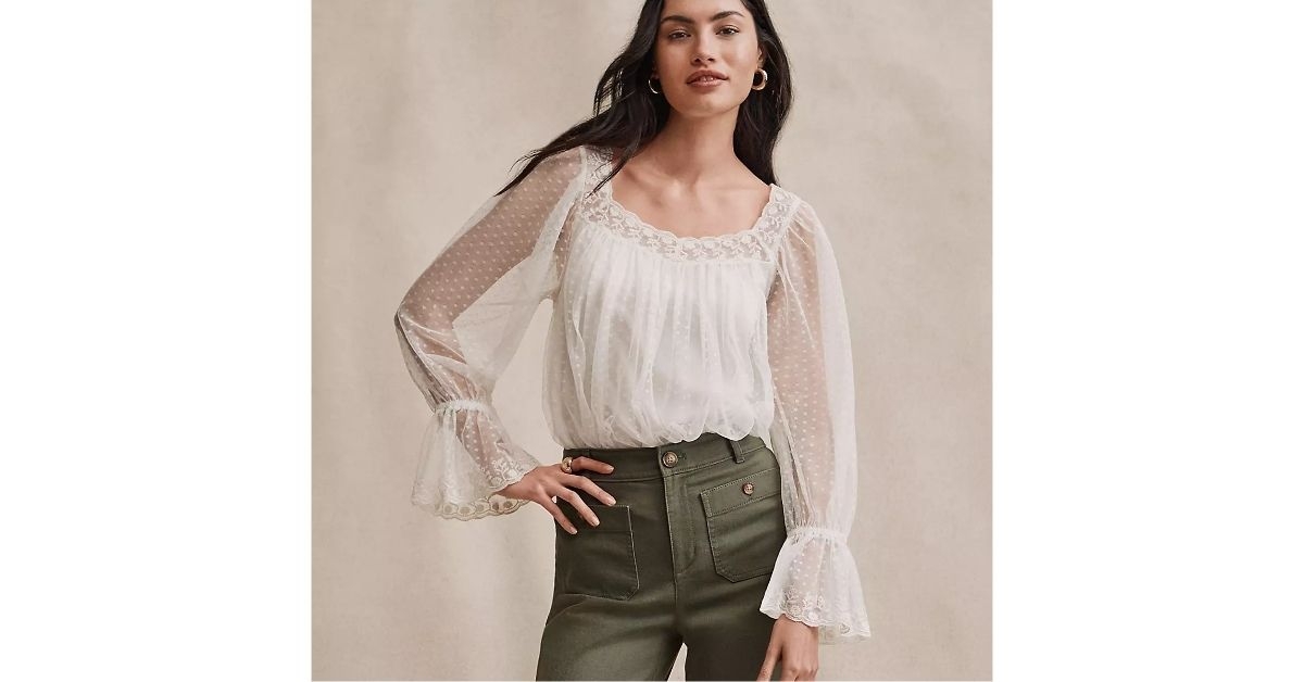 woman wearing dotted blouse
