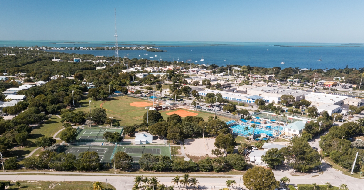 aerial view key largo community park