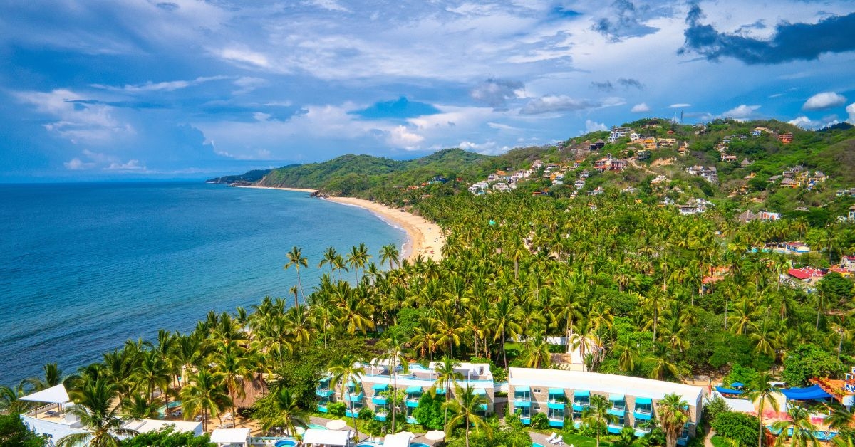 aerial view of sayulita mexico