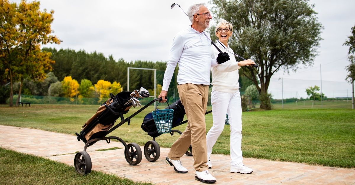 couple enjoying free time in retirement
