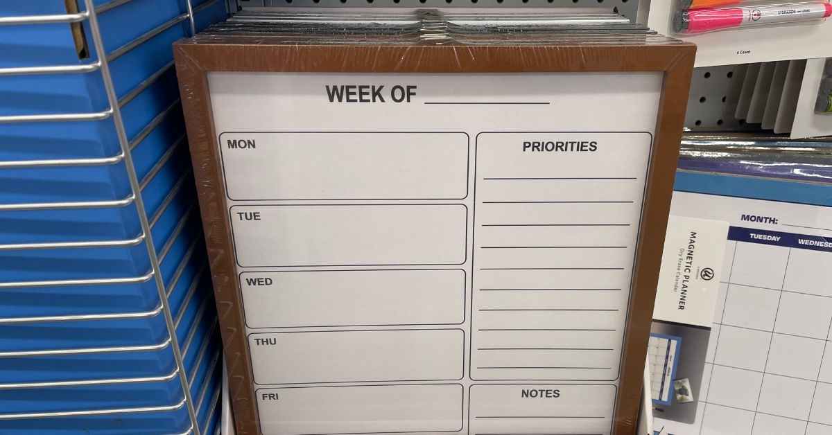 dry erase board calendar