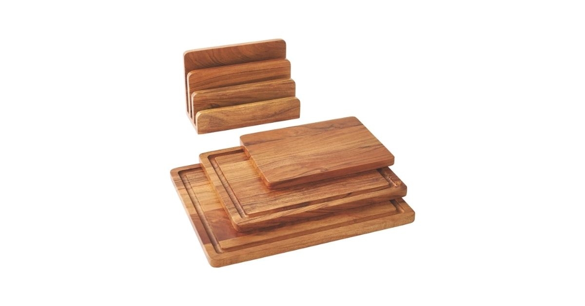 acacia wood cutting board set