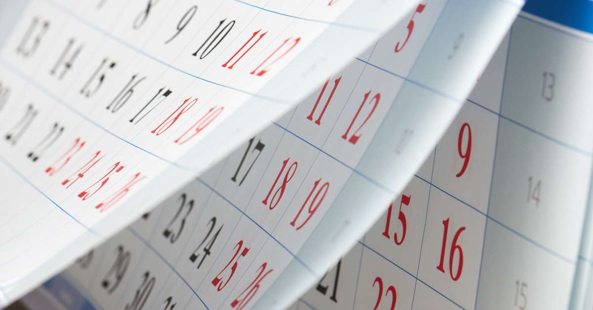 flipping of calendar sheets