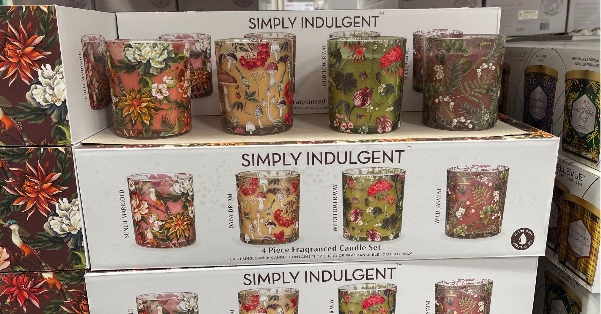a display of fragranced candle set