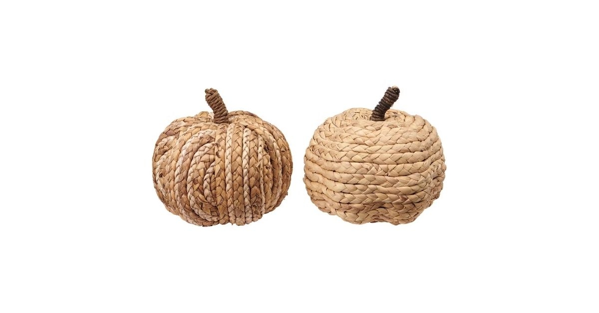 house woven pumpkins