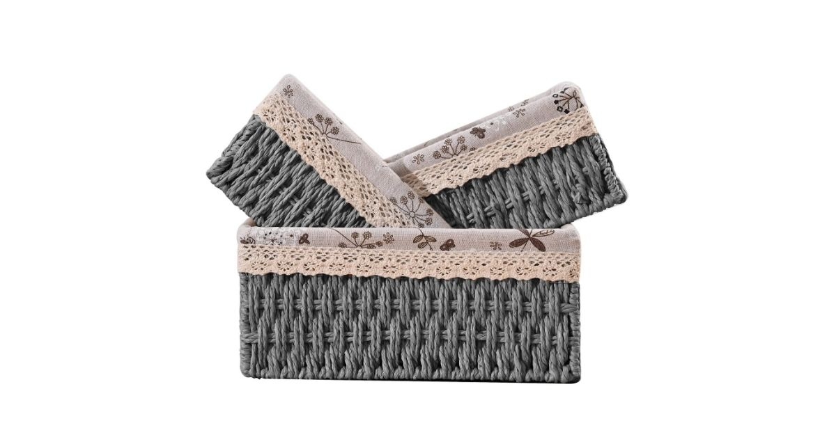 wicker storage baskets