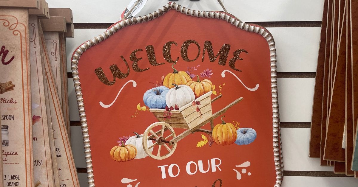 dollar tree harvest wall signs