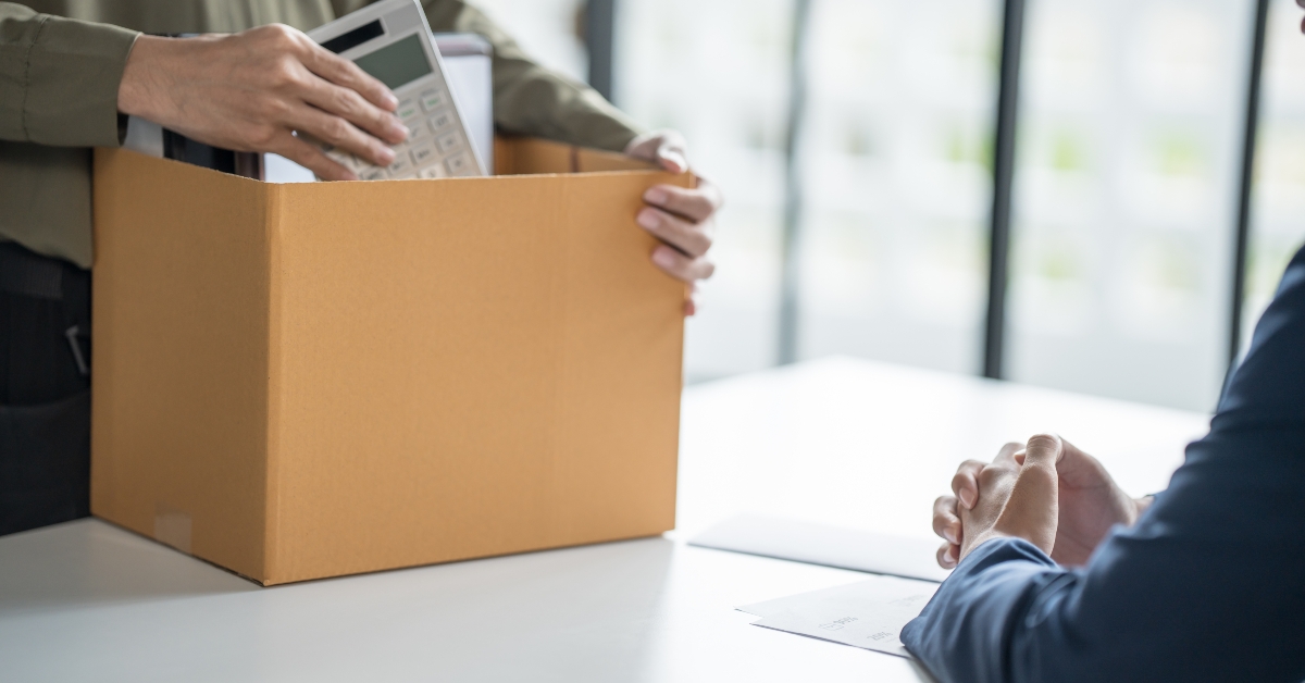 departing professional businessman
