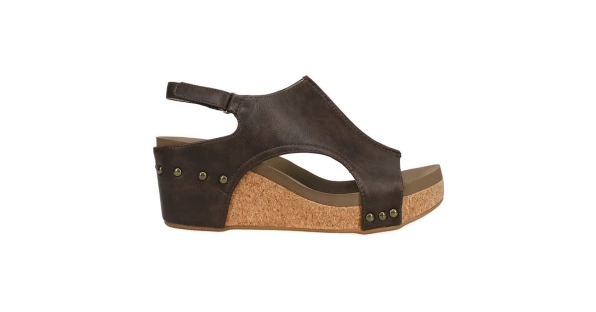 slingback wedge casual shoes