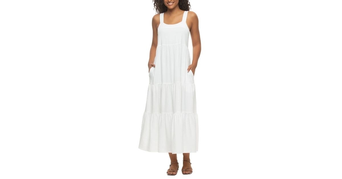 womens tiered maxi dress