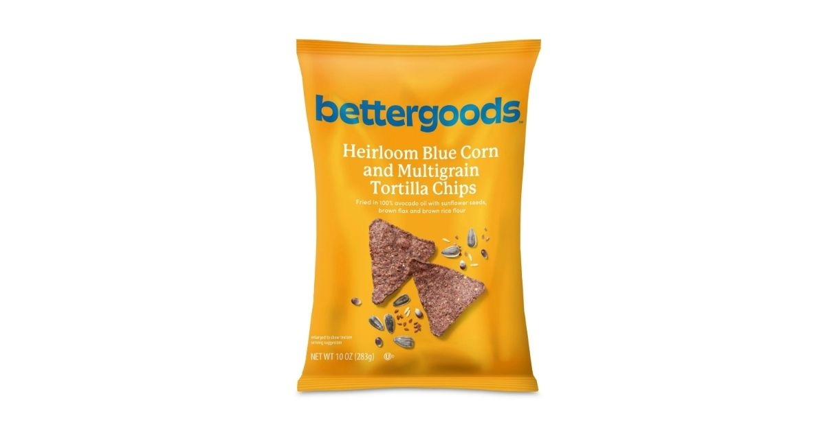 blue corn and multigrain tortilla chips