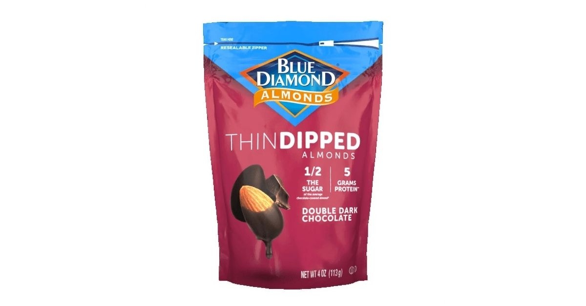 dark chocolate thin dipped snack nuts