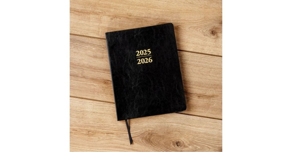 large black 18 month 2026 planner
