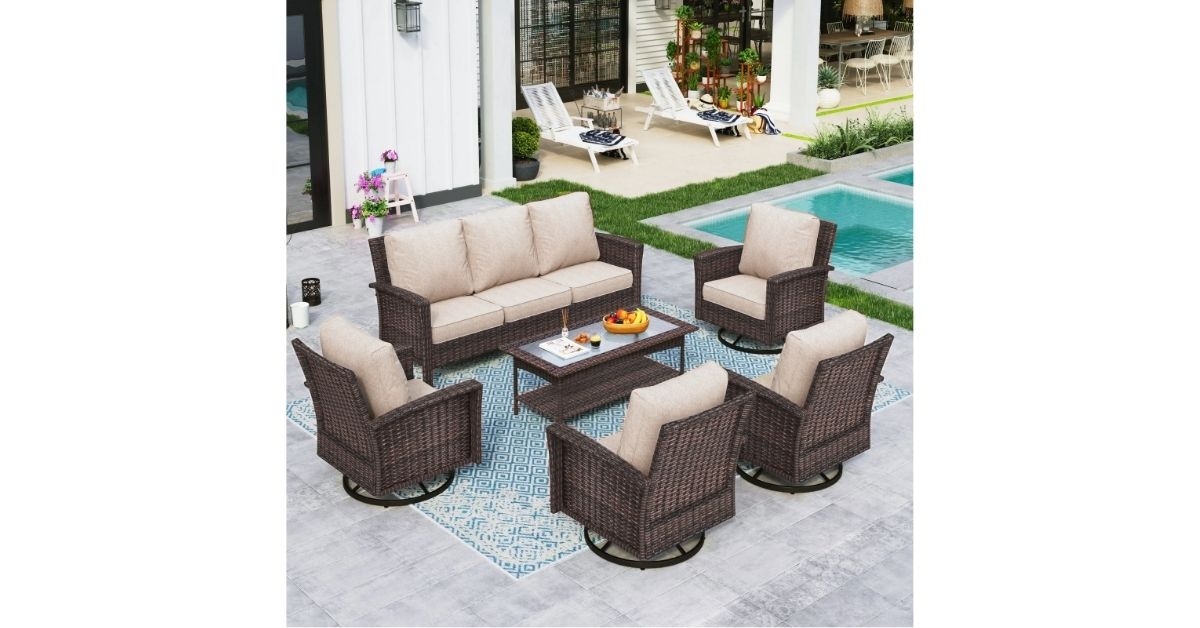 furniture set with swivel chairs