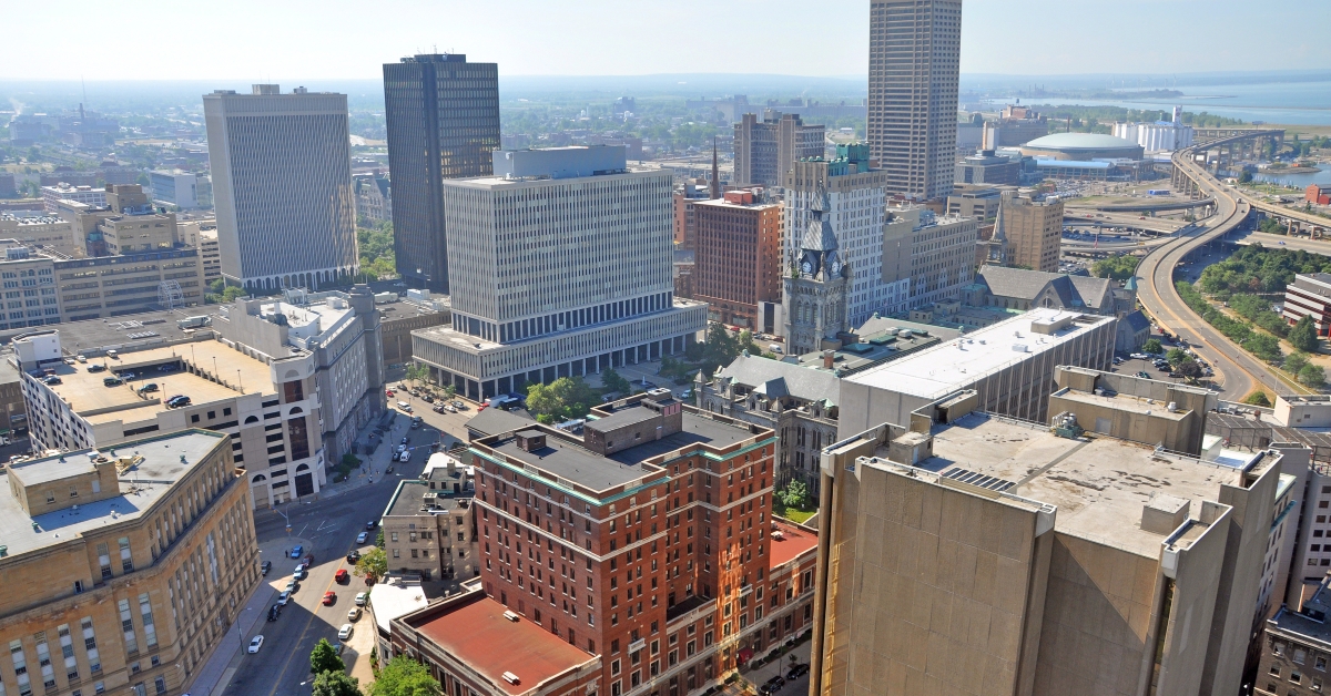 buffalo city aerial view