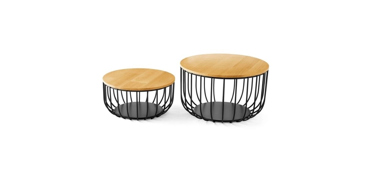 a set of wire baskets