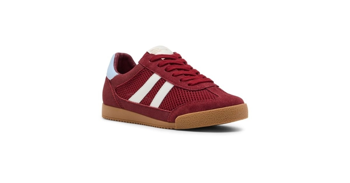 retro inspired suede sneaker